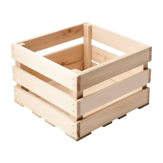 WOODEN STORAGE CRATE